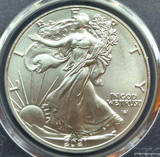 2021 PCGS MS70 Type 2 First Production Silver Eagle, Andre Reed HAND AUTOGRAPHED