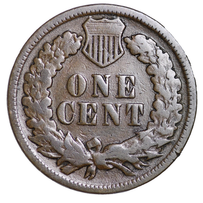 1891 Indian Head Cent Penny Good - Very Good (G-VG) Features Better Date Coin