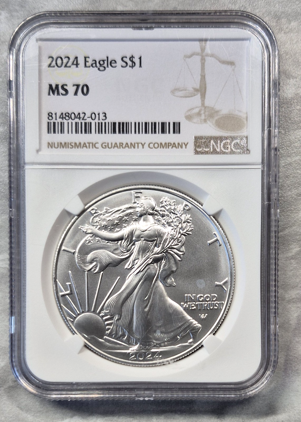 2024 American Silver Eagle NGC MS70 Perfect Grade Type 2 Landing Eagle 1 oz $1
