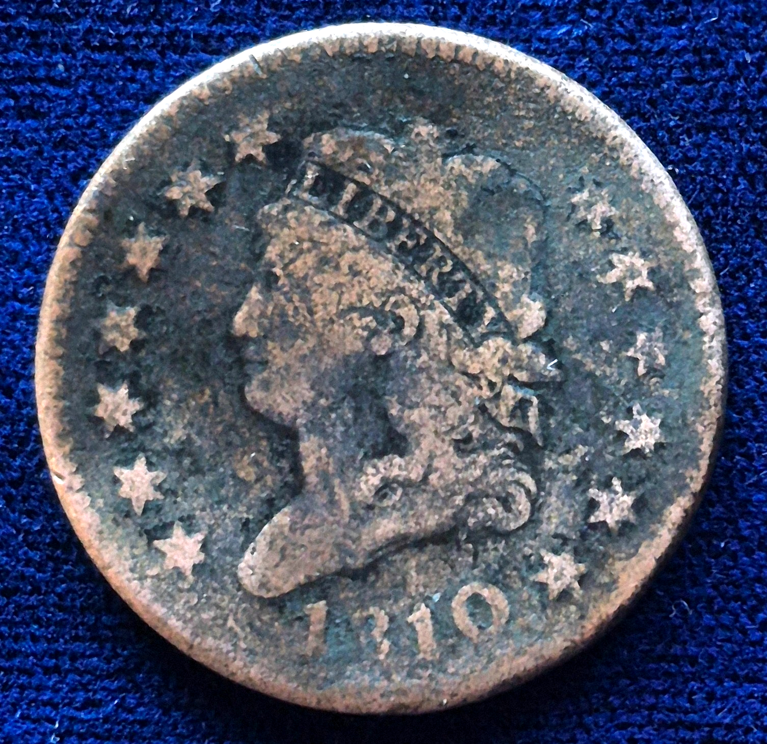 1810 Classic Head Large Cent (S-282) R-2 - VG Features US 1c Copper Coin