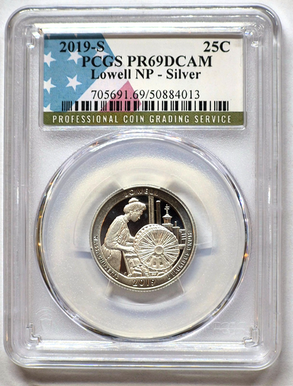 2019 S National Parks 5 Coin Silver Quarter Set PCGS PR69DCAM Special Flag Label