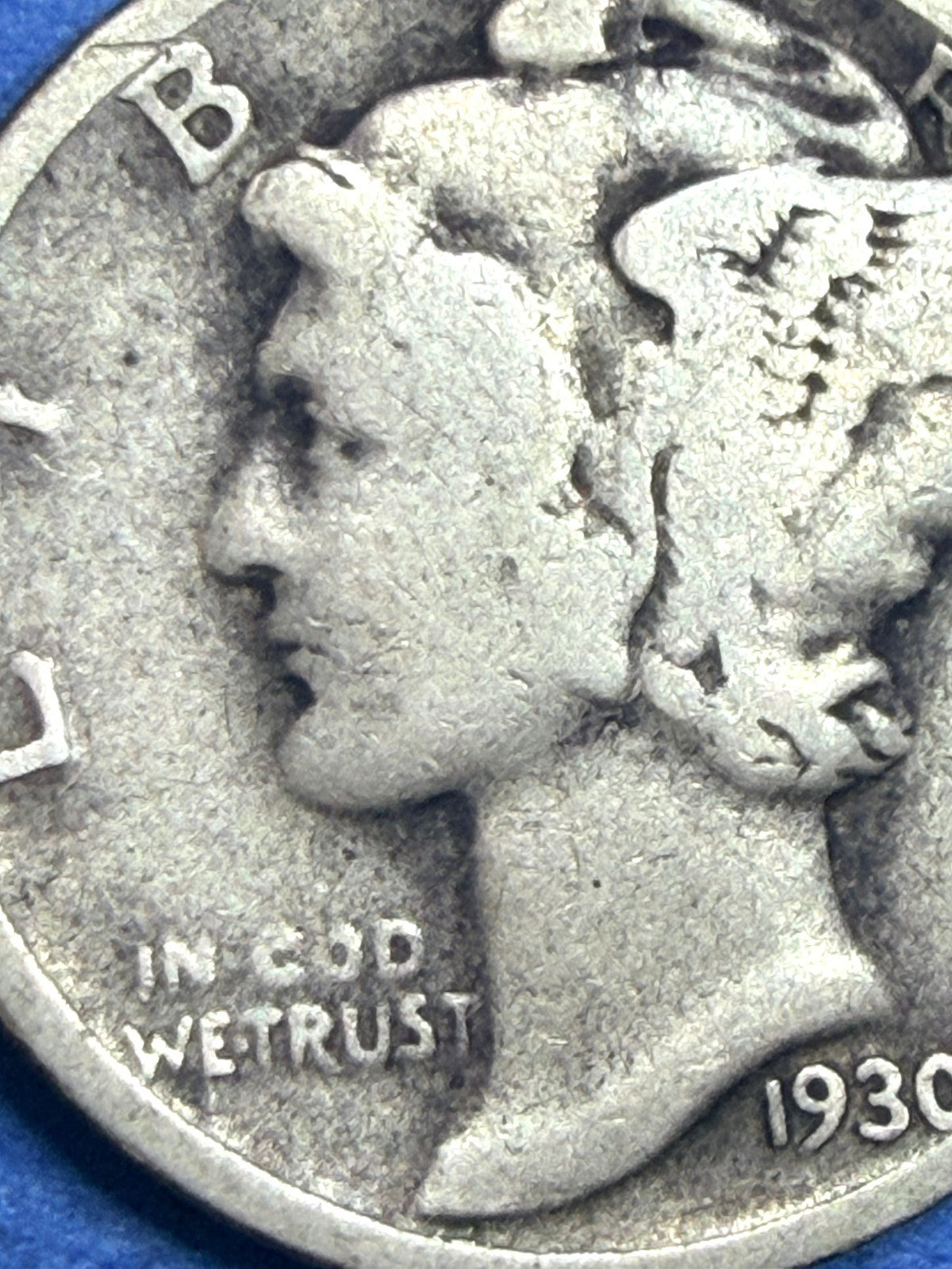 1930 Mercury Dime 10C F Fine Better Date 90% Silver Winged Liberty Head US Coin