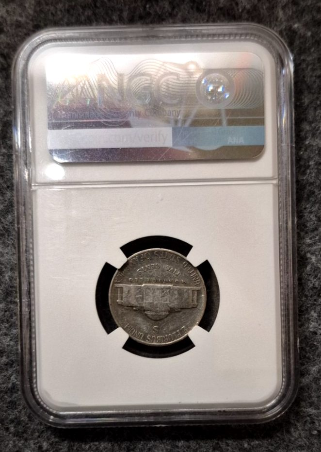1943-S Jefferson War Nickel 5C NGC Genuine World War II Label 35% Silver