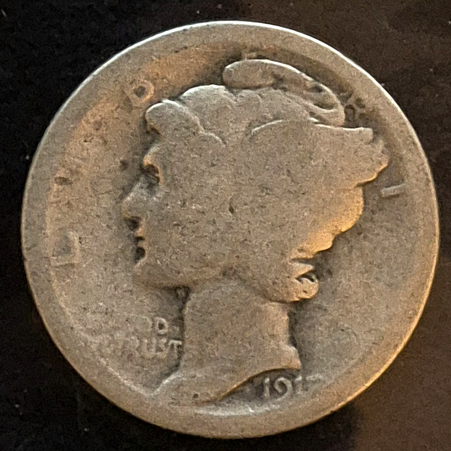 1917 Mercury Dime FR Fair or Less Features 90% Silver 10C US Coin Collectible