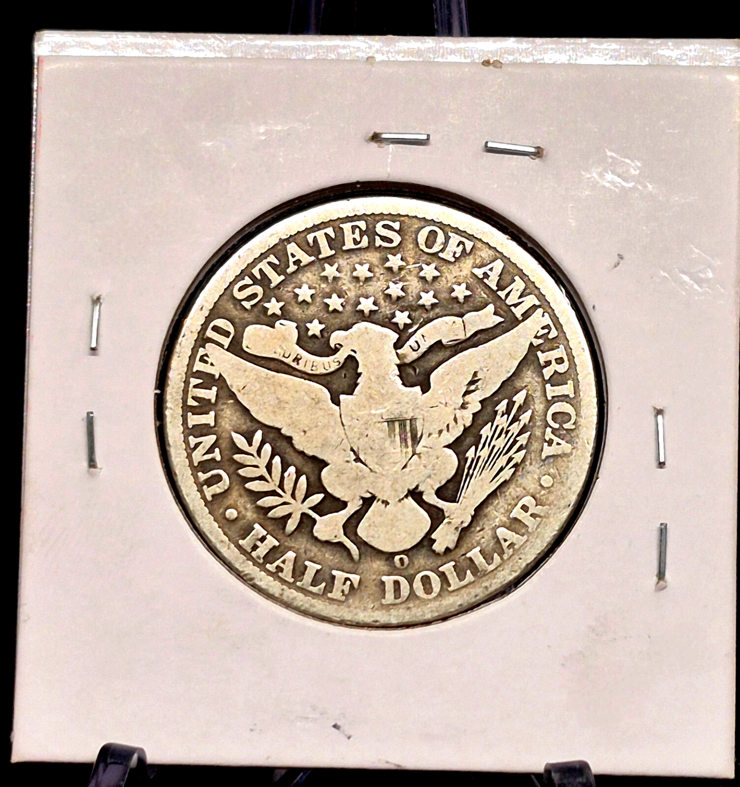 1900 O Barber Half Dollar 90% Silver 50C Circulated Full Rims Partial Motto