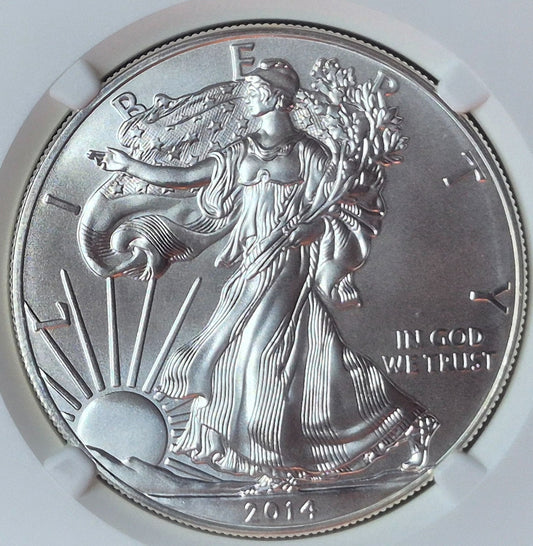2014 American Silver Eagle MS70 NGC Flawless Magnum Opus From US Mint Sealed Box
