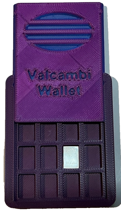 Purple Valcambi Wallet Holds 32 SILVER Bars Slide Top INCLUDES 1 .999 Gram Bar