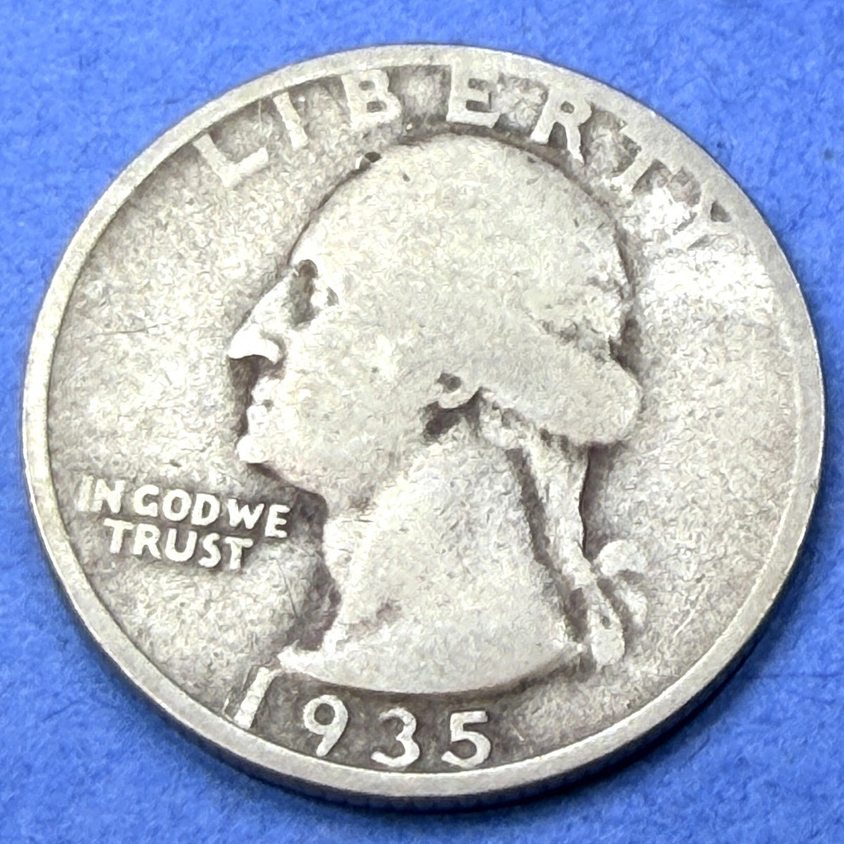1935-D Washington Quarter 25C 90% Silver G Good Denver Better Date Early Issue