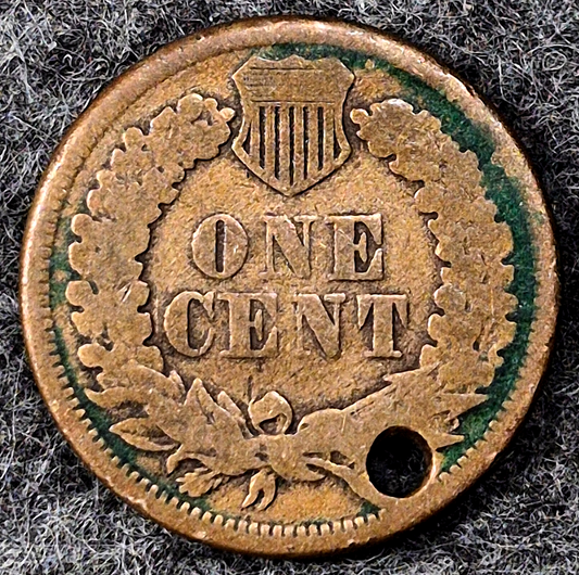 1860 Indian Head Cent VG-F Features Type II Chunky Oak Wreath Jewelry Coin Shown