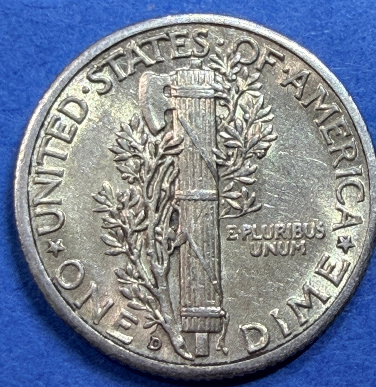 1940-D Mercury Dime 10C AU About Uncirculated 90% Silver Winged Liberty Coin