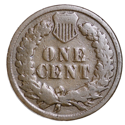 1884 Indian Head Cent Good - Very Good Average Circulated Condition Bronze Penny