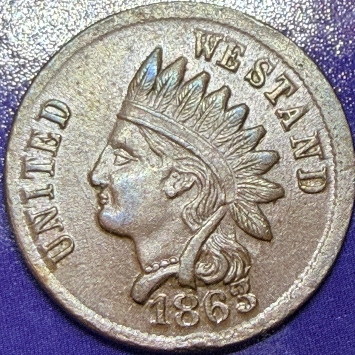 1863 Civil War Token Broas Pie Baker New York XF Extra Fine Patriotic Store Card