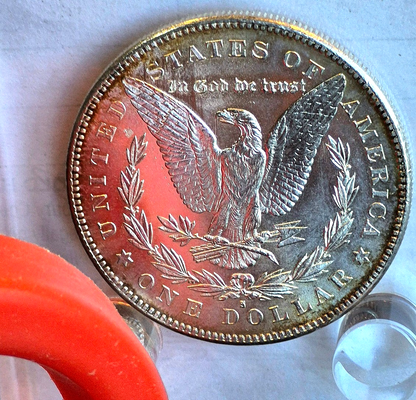 1878-S Morgan 90% Silver PL Strong MS Features Toned 7 Feathers 1st Year $1