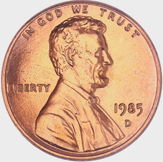 1985 D Lincoln Memorial BU Brilliant Uncirculated 1C From OBW Bank Roll