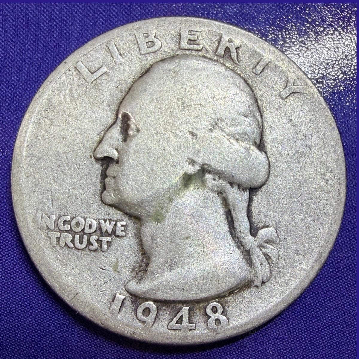 1948-S Washington Quarter 25c G Good 90% Silver San Francisco Mint US Coin