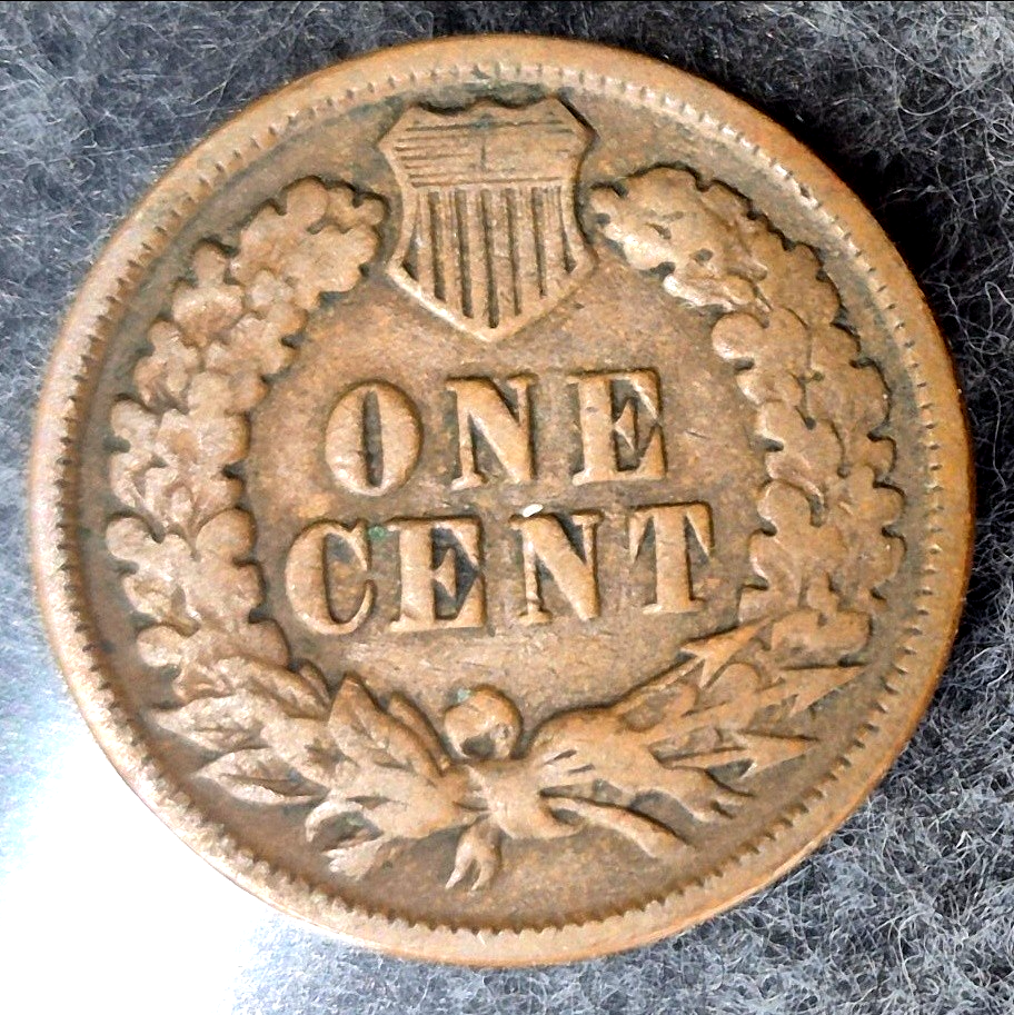1894 Indian Head Cent Very Good Bronze 1C US Penny Coin Nice Even Brown