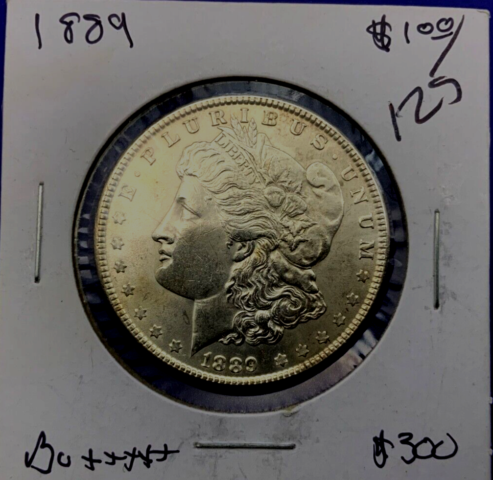 1889 Morgan 90% Silver Dollar BU Gem Shiny, Bright UNCIRCULATED Coin
