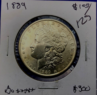 1889 Morgan 90% Silver Dollar BU Gem Shiny, Bright UNCIRCULATED Coin