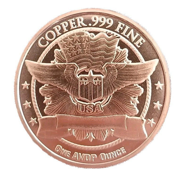 🔥 Seated Liberty 1 Oz .999 Copper Round Semi-Rare Collectible USA Coin AVDP