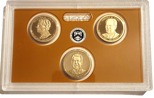 2016 S Presidential Proof Dollar Set REAGAN FORD NIXON  without Box&COA
