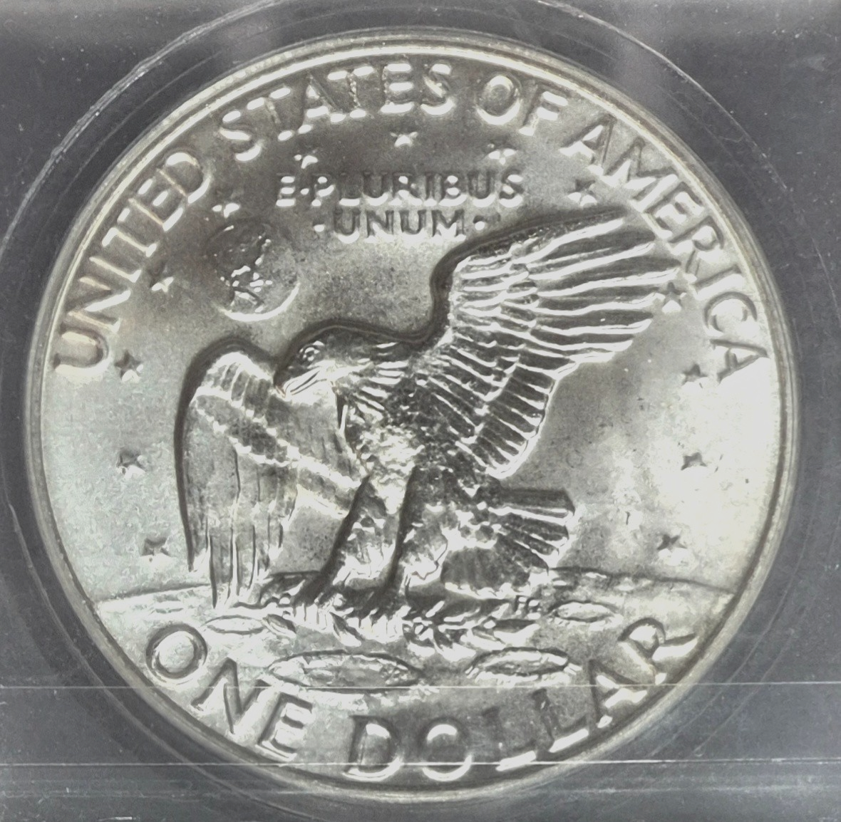 1974-S Eisenhower $1 Silver 40% ICG MS67+ Signed by Austin Hutto ICG President