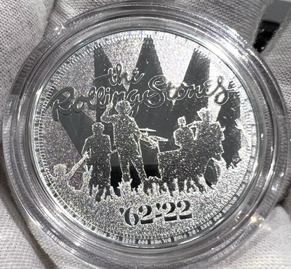 2022 Great Britain 1 oz .999 Silver 60 Years The Rolling Stones Coin BU Capsule