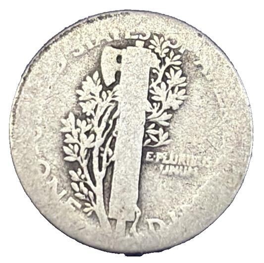 1916 Mercury Dime 90% Silver Coin AG Condition Album Filler 1st YEAR