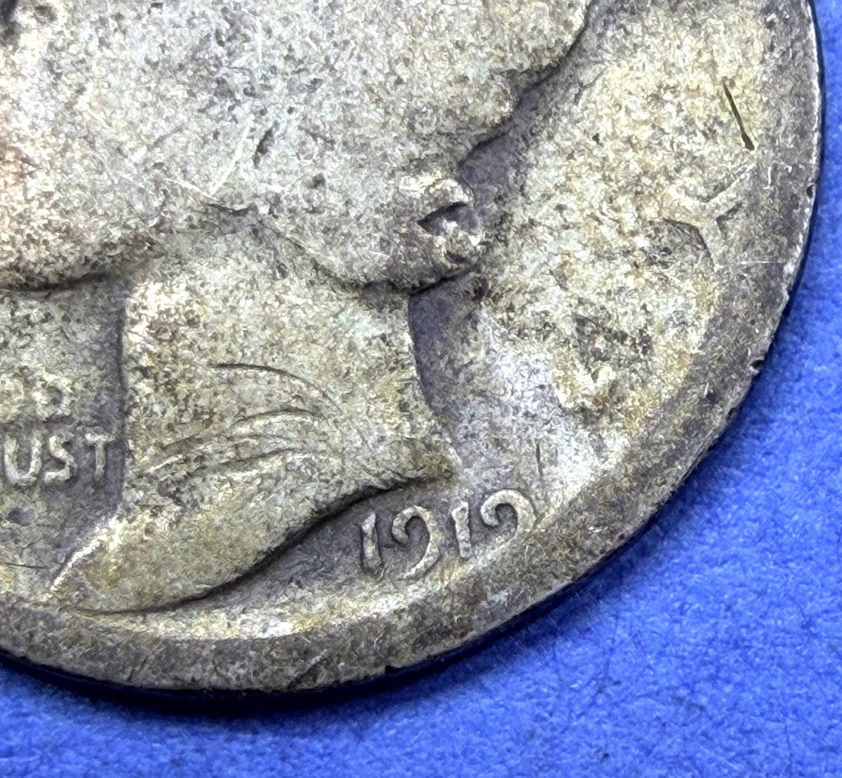 1919 Mercury Dime 10C Golden Amber Toned 90% Silver G Good Philadelphia Toner - view 3