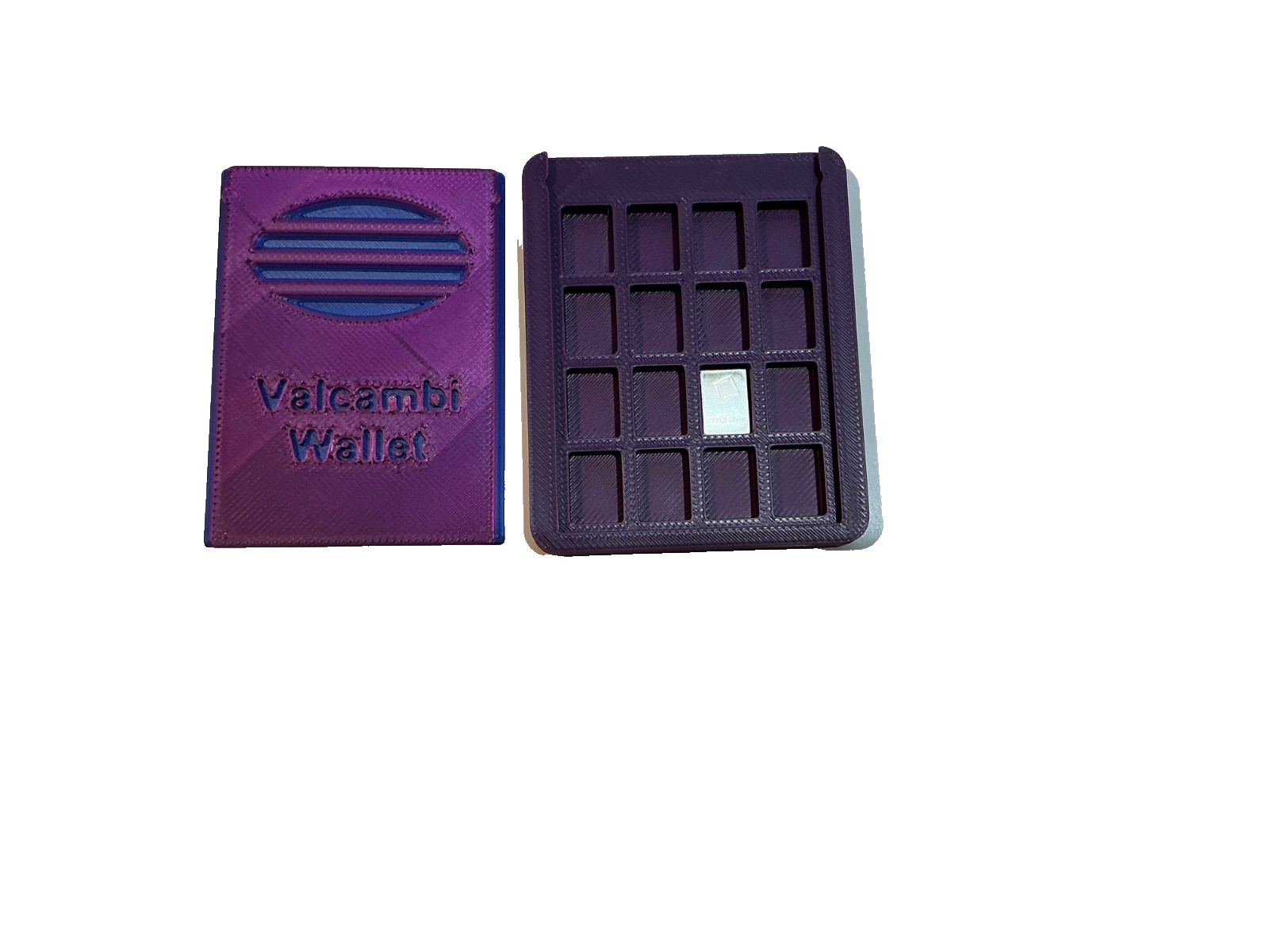 Purple Valcambi Wallet Holds 32 SILVER Bars Slide Top INCLUDES 1 .999 Gram Bar