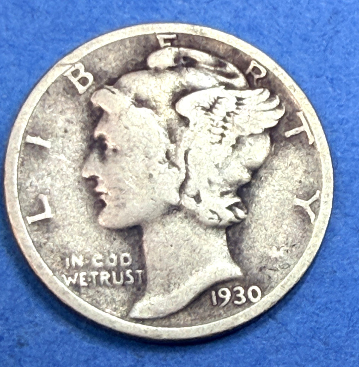 1930 Mercury Dime 10C F Fine Better Date 90% Silver Winged Liberty Head US Coin