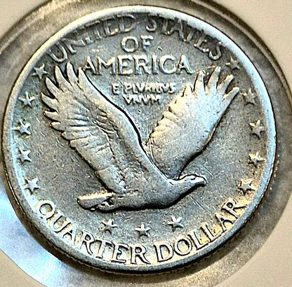 1927S, 1927D, 1927P US Standing Liberty 90% Silver Quarters Strong VG+ Features