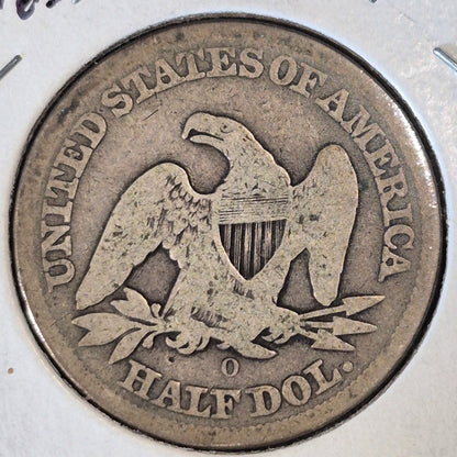 1856-O Seated Liberty Half Dollar Very Good Features 90% Silver Coin Shown 50C