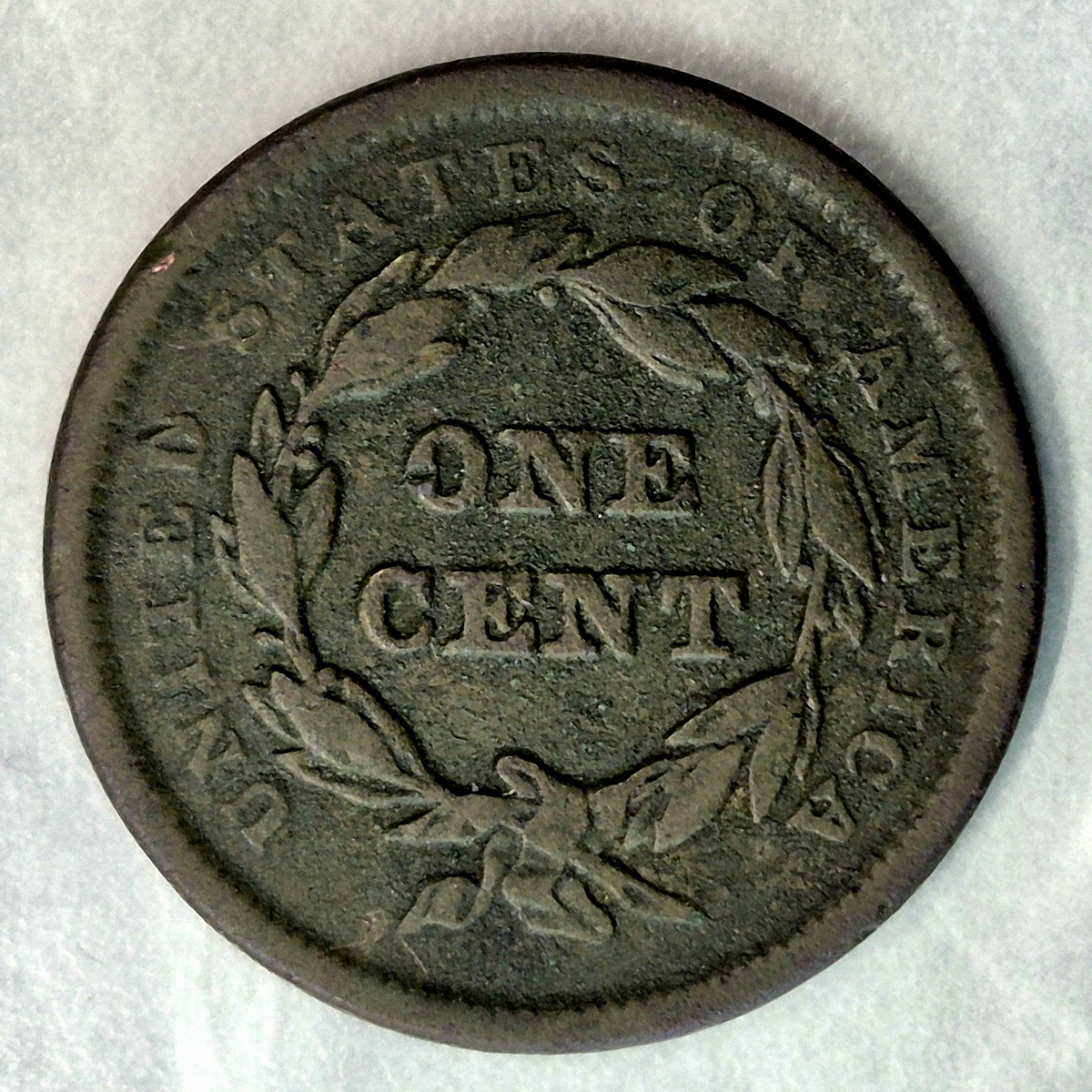 1841 Braided Hair Large Cent N-5 R-3 1C Fine Lowest Mintage of 1840s US Coin