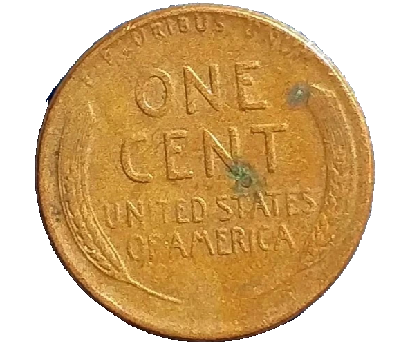 1949-D Lincoln Cent FINE (F) Circulated Condition Copper Penny Coin Denver Mint