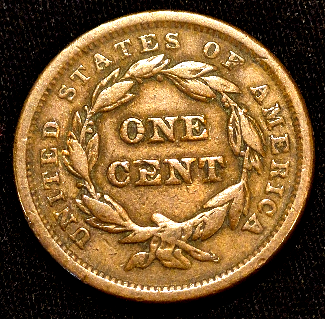 1841 Braided Hair Large Cent N6 R1 GSID 1078 Strong VF Features 1C