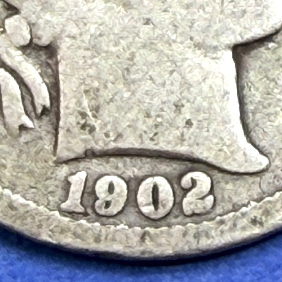 1902-O Barber Dime 10C VG Very Good New Orleans Mint 90% Silver Antique US Coin