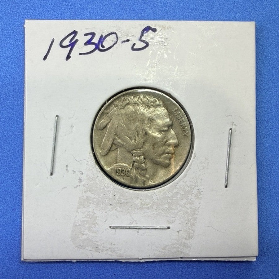 1930-S Buffalo Nickel 5C VF Indian Head San Francisco Better Date Coin