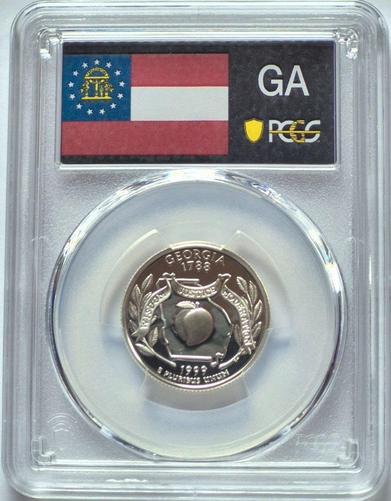 1999 S Silver State Quarter Set PCGS PR69DCAM 90% Silver (DE/PA/NJ/GA/CT) 25C
