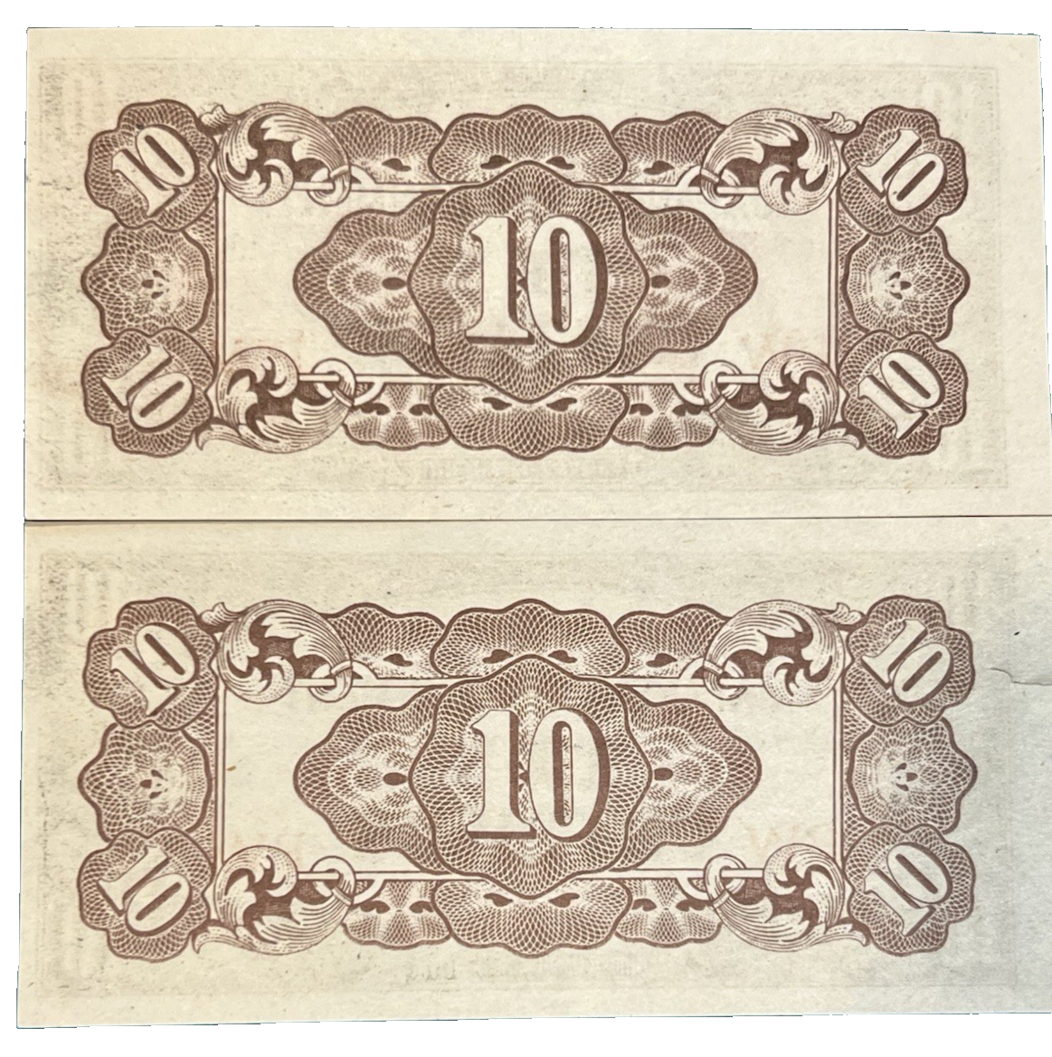 (4) 1942 Japanese Government Ten (10) Centavos WWII Philippines Occupation Money
