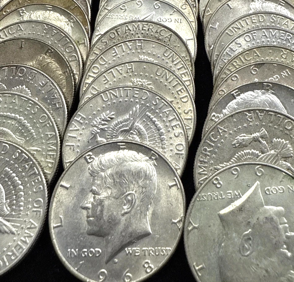 1965-1970 Kennedy Half Dollars 40% SILVER Coin Random Selection