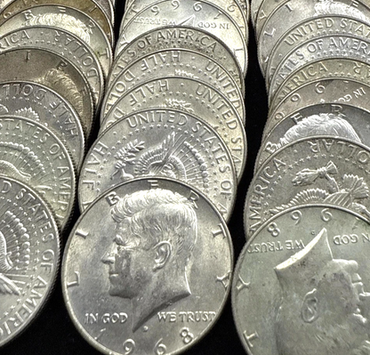 1965-1970 Kennedy Half Dollars 40% SILVER Coin Random Selection