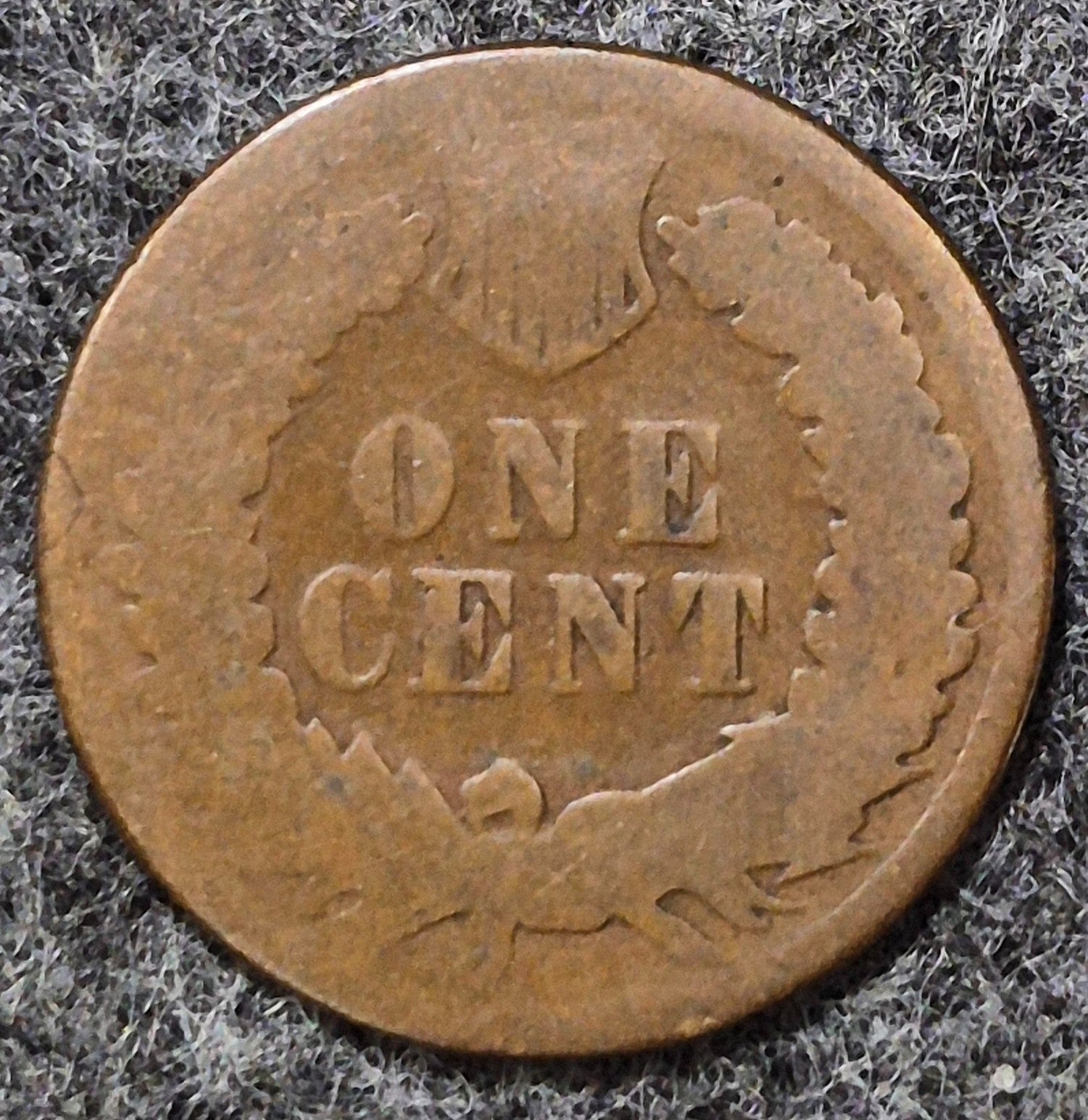 1873 Indian Head Cent Penny AG or Less Features, Hole Filler, Coin Pictured 1C