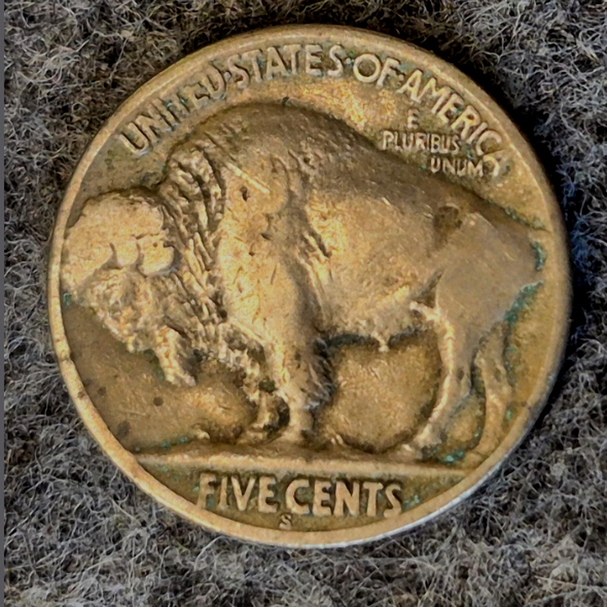 1923-S Buffalo Nickel VF Very Fine Semi-Key Date San Francisco Mint 5C Raw