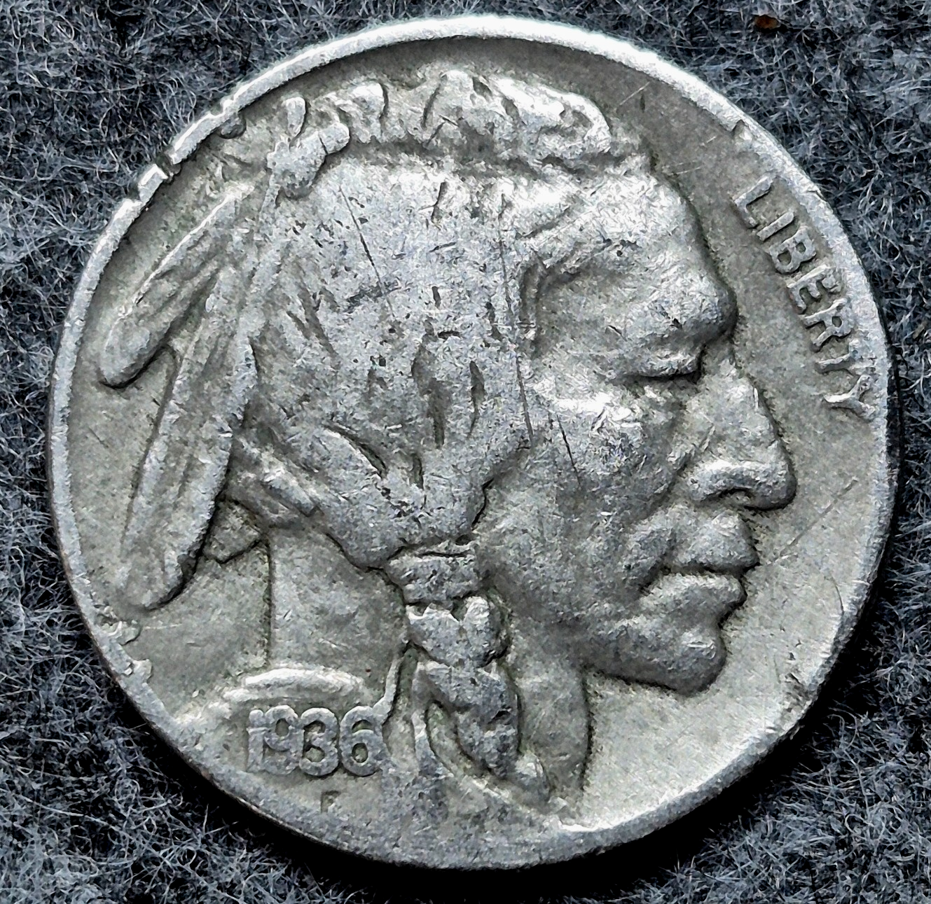 1936 Buffalo Nickel Sharp XF Features Partial Horn Full Date 5C