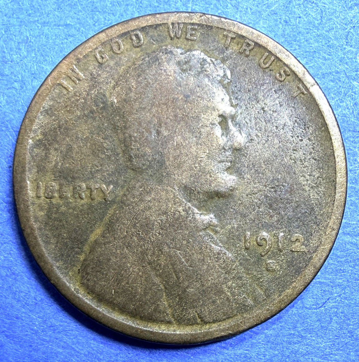 1912-S Lincoln Wheat Cent 1C AG About Good San Francisco Mint US Coin