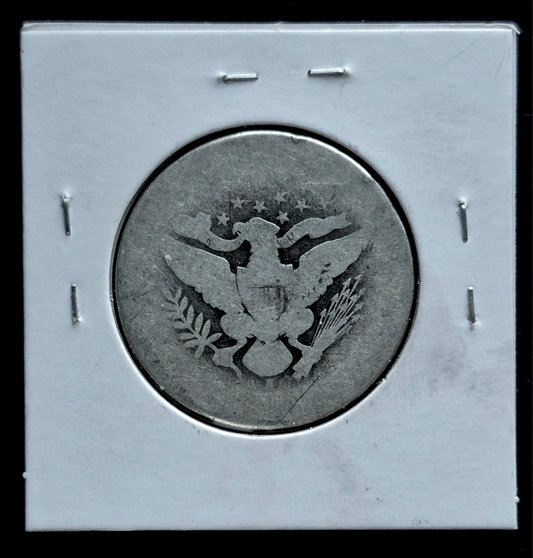 1897 S Barber 90% Silver Half Dollar AG About Good 50c Coin Scarce Collectable