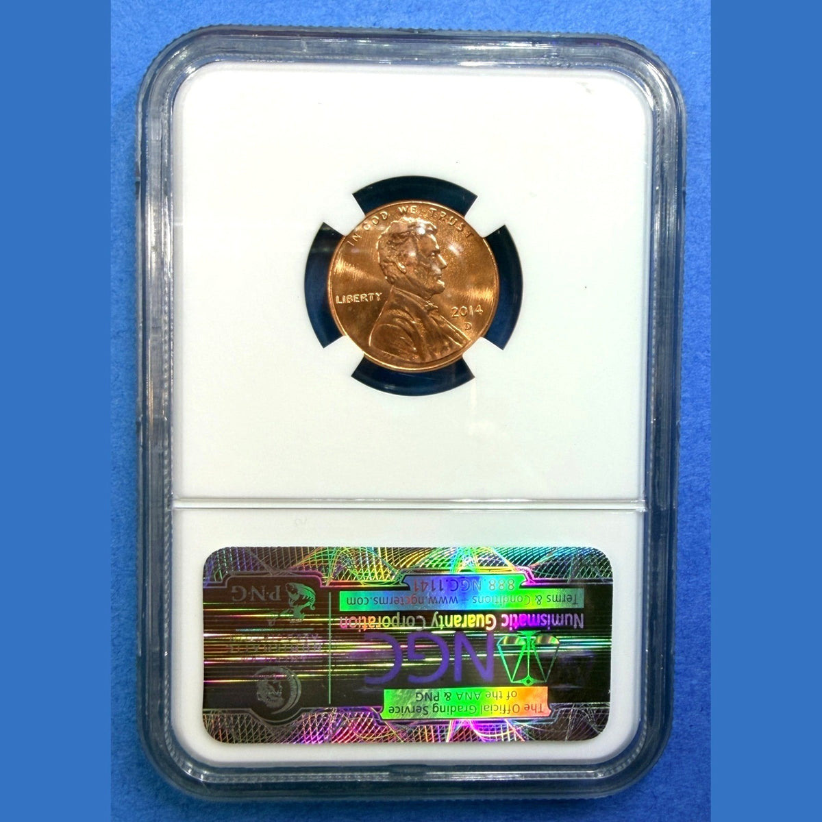 2014-D Lincoln Shield Cent NGC MS65 RD Early Releases Lincoln Portrait Label