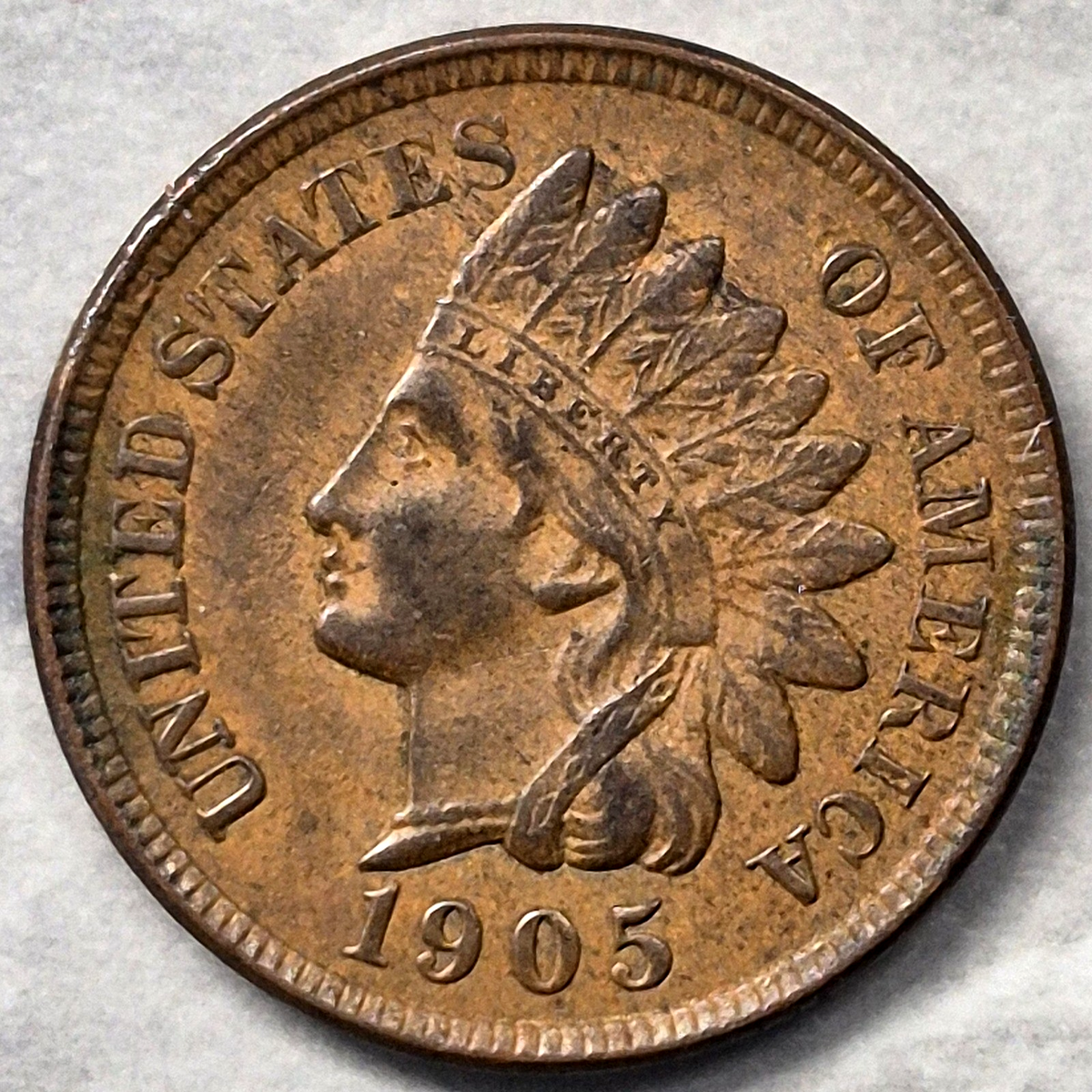 1905 Indian Head Cent Penny 1C XF Extremely Fine Full LIBERTY Bronze US Coin