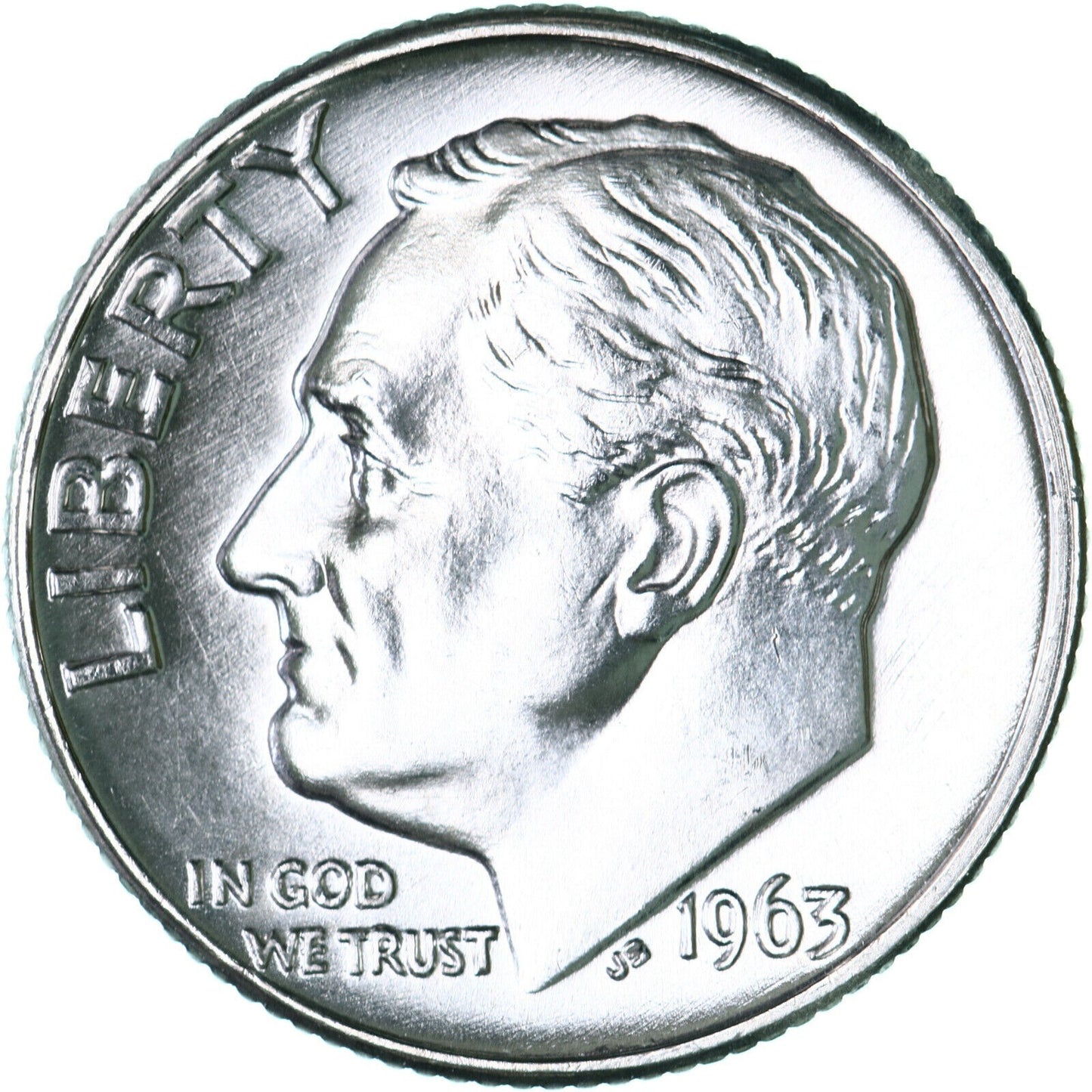 1963 D Roosevelt Dime 90% Silver Choice GEM BU Uncirculated BLAST WHITE 10c Coin