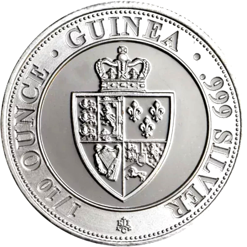 2020 1/10 oz St. Helena .999 Silver Spade Guinea Shield BU